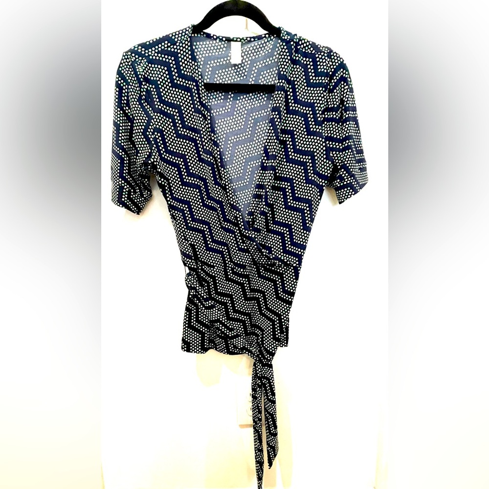 Merona Navy Wrap Top